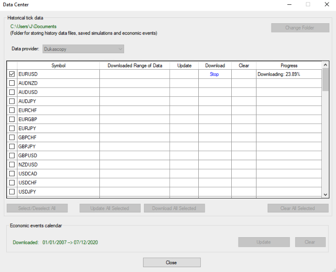 Forex Simulator for MT4