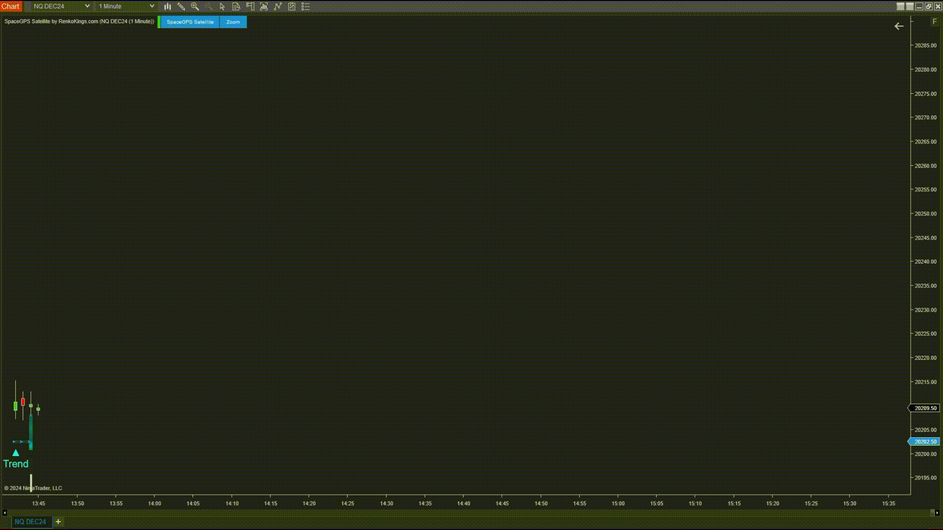 SpaceGPS-Satellitenhandelssystem NinjaTrader 8